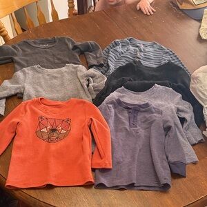 Garanimals Orange Bear Graphic Long Sleeve Shirt